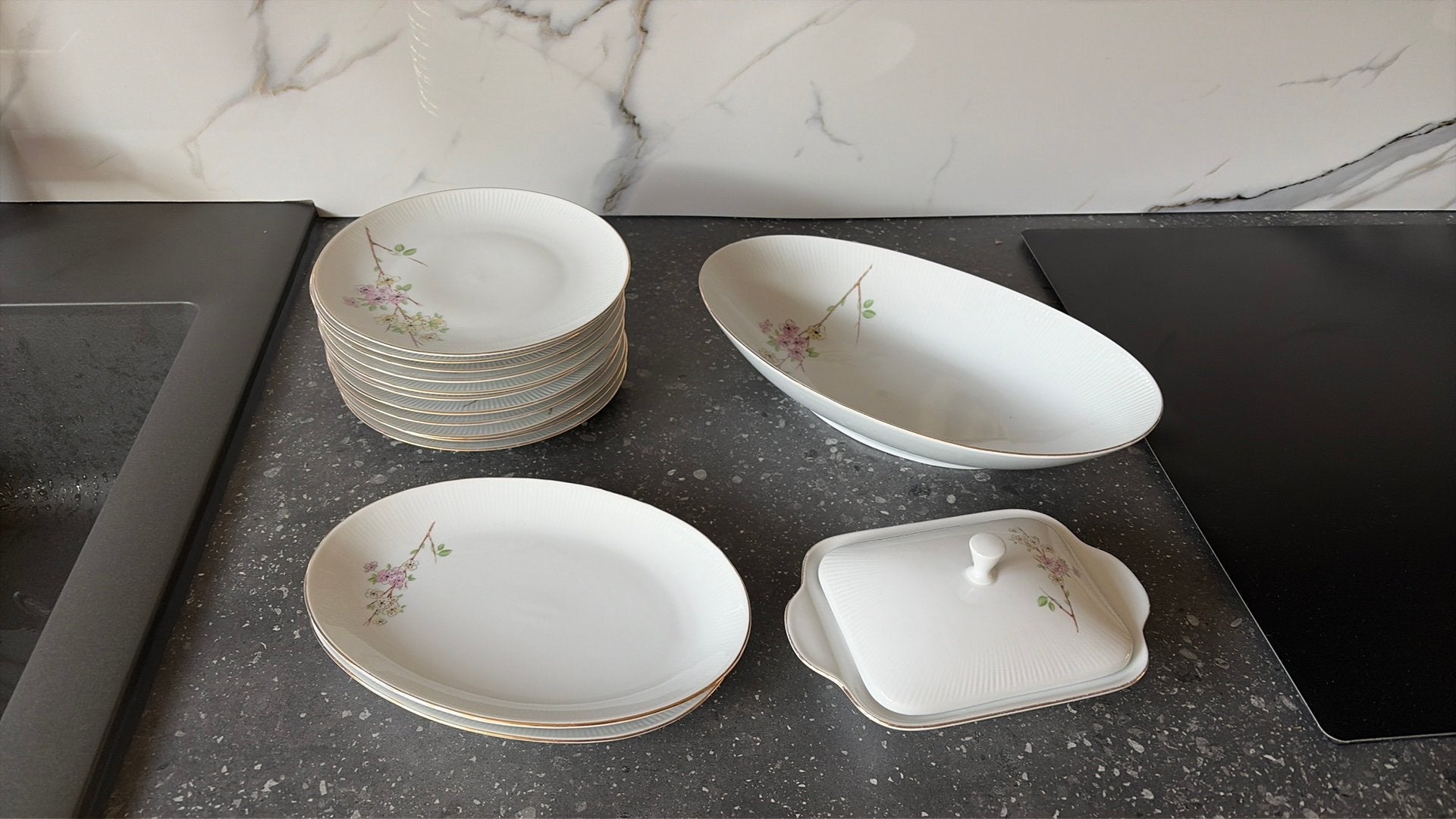 Vintage servies, Dieren en Toebehoren, Vogels | Toebehoren, Ophalen, Gebruikt, Eten en Drinken