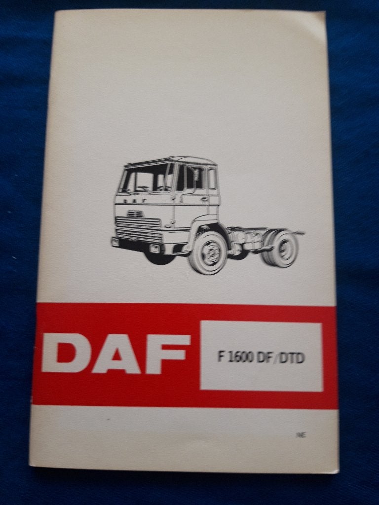 Instructieboekje - Handleiding DAF F1600 - Nieuwstaat 1970, Ophalen of Verzenden, Zo goed als nieuw, Overige merken, DAF Trucks