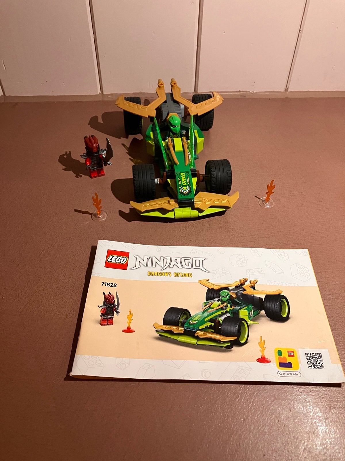 Lego Ninjago 71828 Drakenracewagen, Lego, Ophalen of Verzenden, Zo goed als nieuw, Compleet