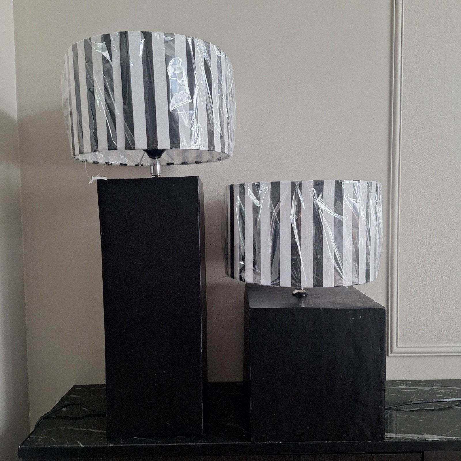 Prachtige zwarte voeten lampen met of zonder kappen, Ophalen of Verzenden, Zo goed als nieuw, X, X
