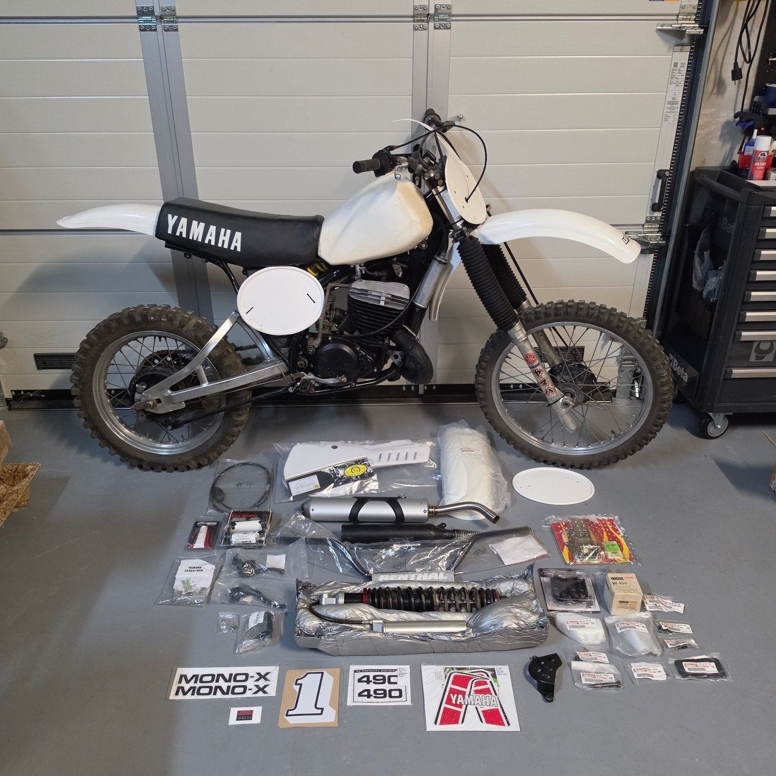 Yamaha YZ465 1980 met een YZ490 1982 motorblok project., Particulier