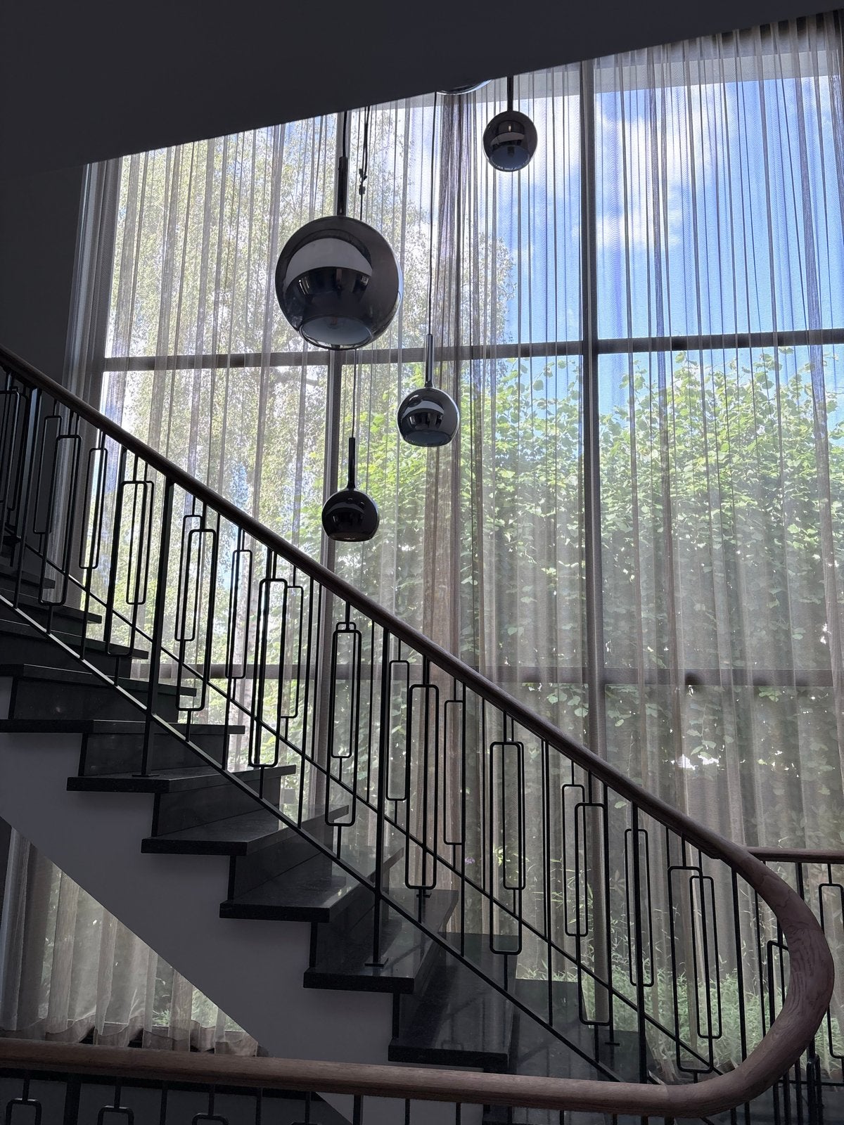 Exclusieve design hanglamp / vide-lamp – Mirror Ball stijl, Huis en Inrichting, Lampen | Hanglampen, Ophalen, Gebruikt, Glas, 75 cm of meer