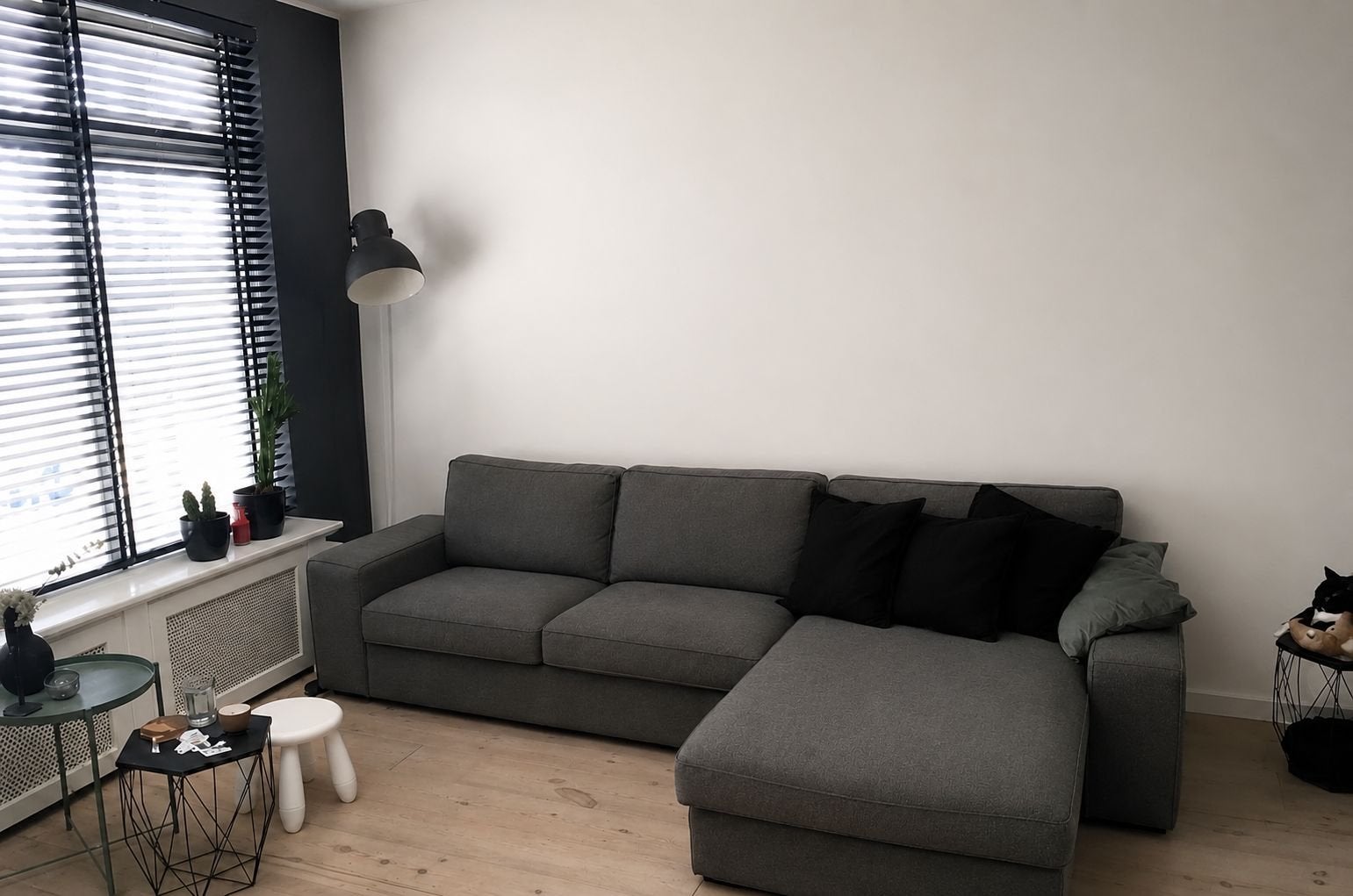 Comfortabele grijze hoekbank Kivik van Ikea, Huis en Inrichting, Ophalen, 250 tot 300 cm, Gebruikt, Hoekbank