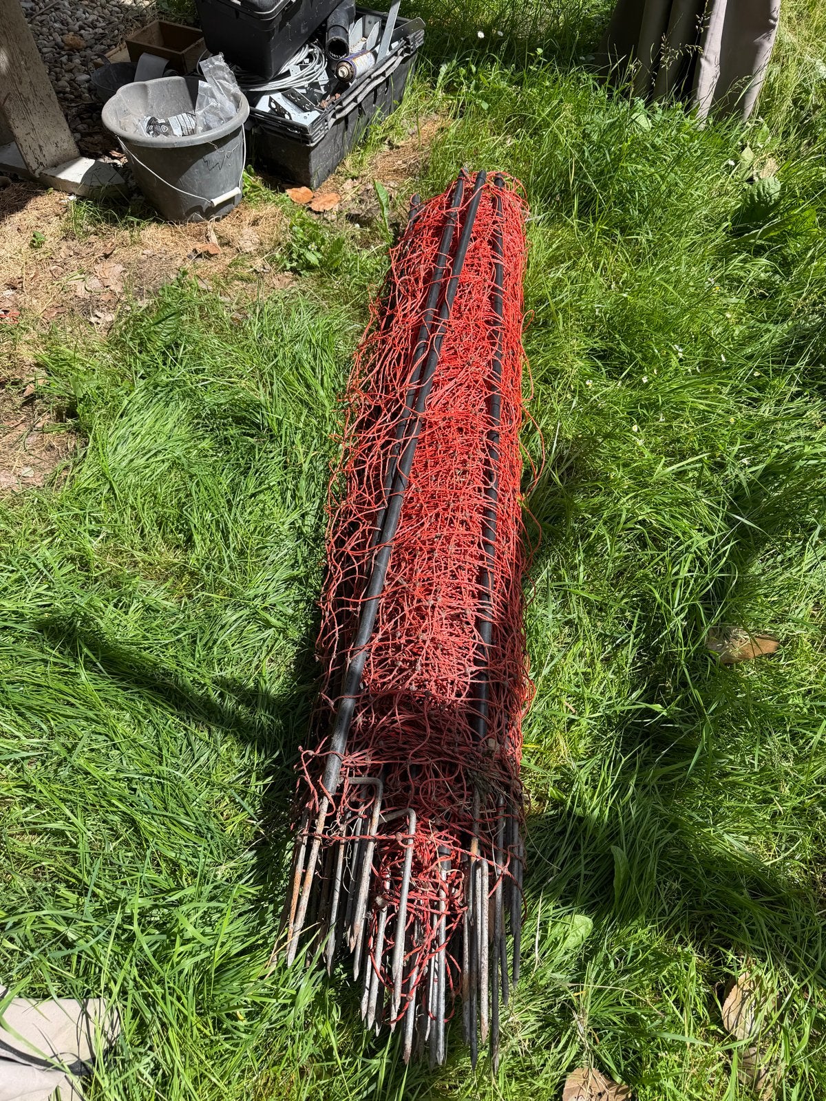 Rood gaashekwerk - schapennet - flexibel verplaatsbaar, Ophalen, Gebruikt, Kunststof, Gaashekwerk