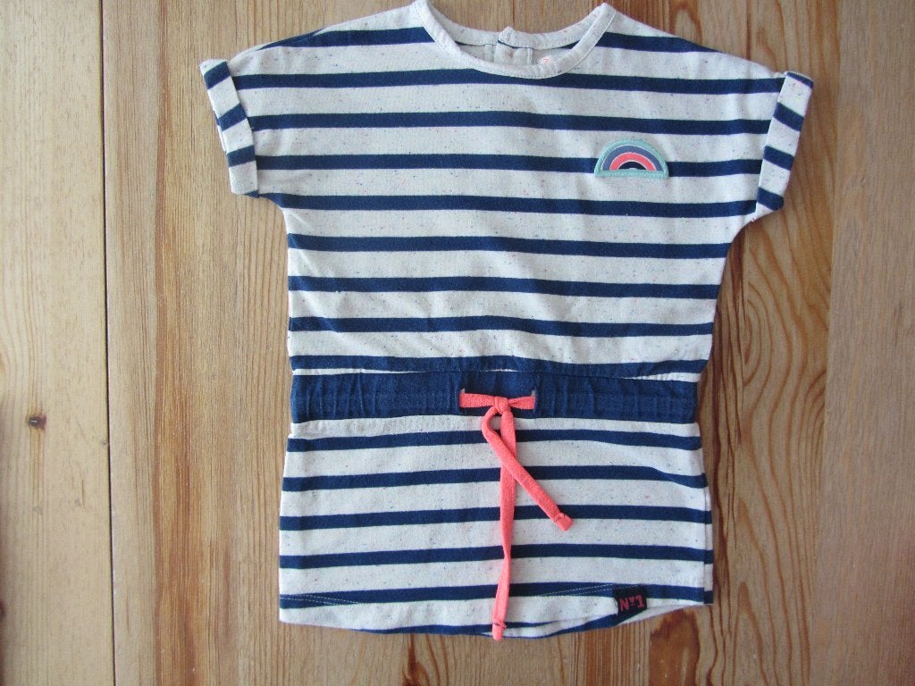 Wit/blauw gestreept tuniekje Spruit maat 80, Kinderen en Baby's, Babykleding | Maat 80, Ophalen of Verzenden, Zo goed als nieuw