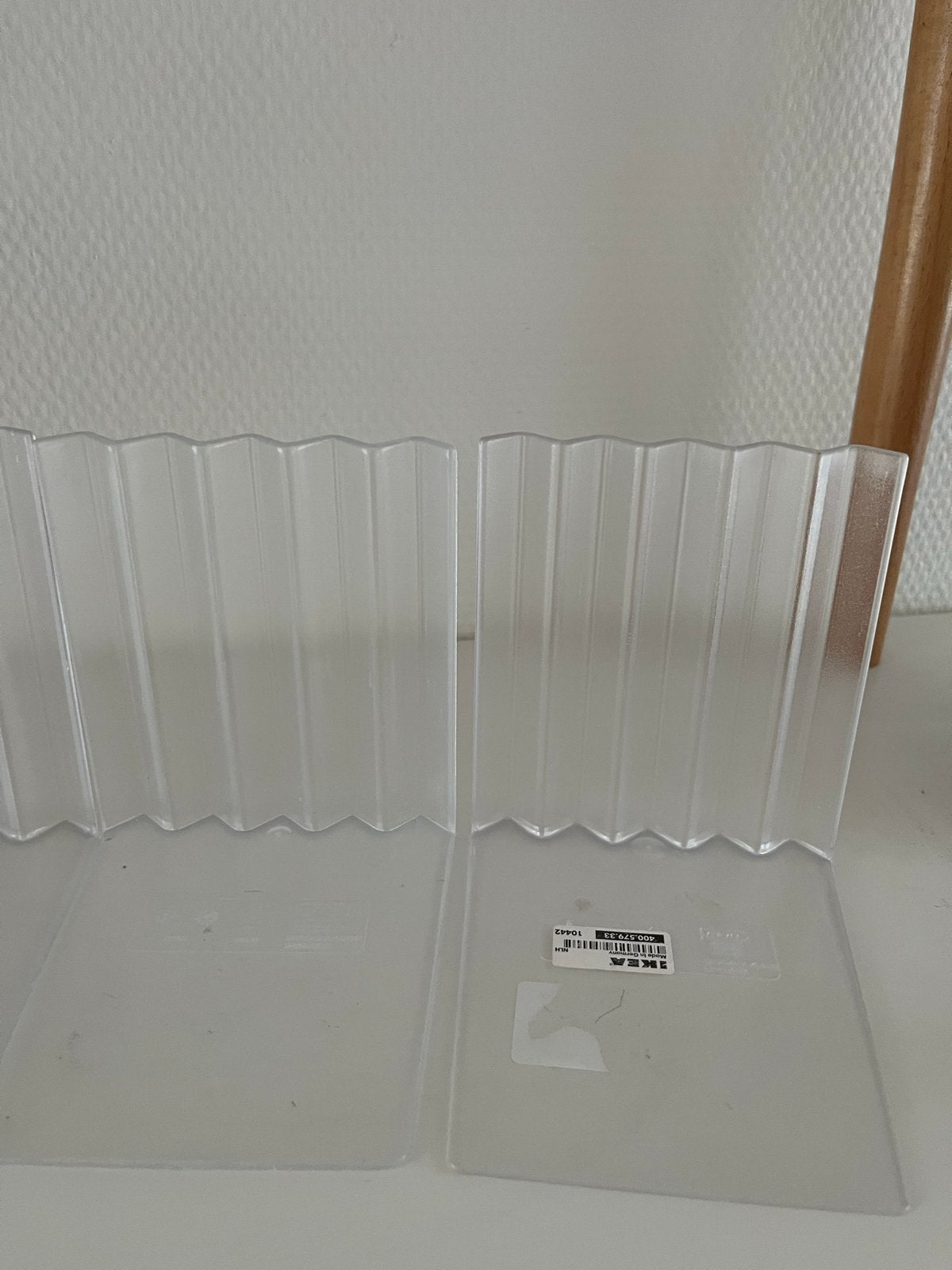 Vintage Ikea Bokis boekensteunen 80s transparant plastic 4x, Huis en Inrichting, Vintage, Gebruikt, Kunststof, Ophalen of Verzenden