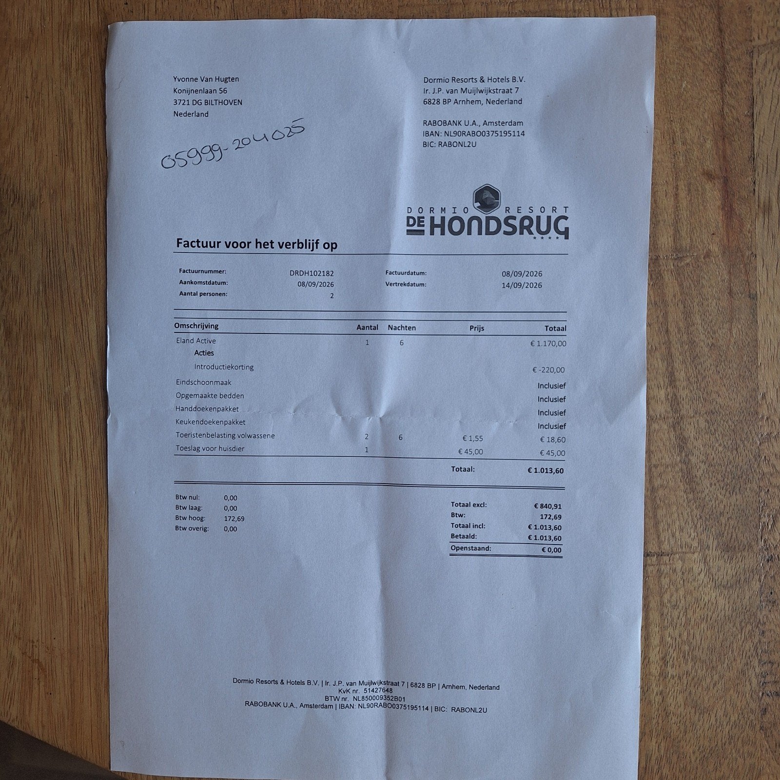 te koop aangeboden last minute vakantie, Ophalen of Verzenden
