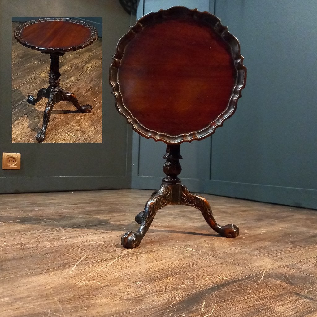Antieke Mahoniehouten Tilt-top Bijzettafel Georgian Stijl, Ophalen of Verzenden