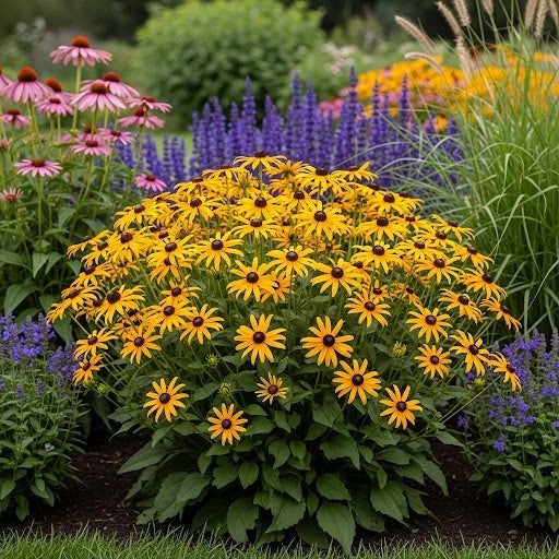 Rudbeckia fulgida Goldsturm in een p11 pot., Volle zon, Vaste plant, Zomer, Ophalen