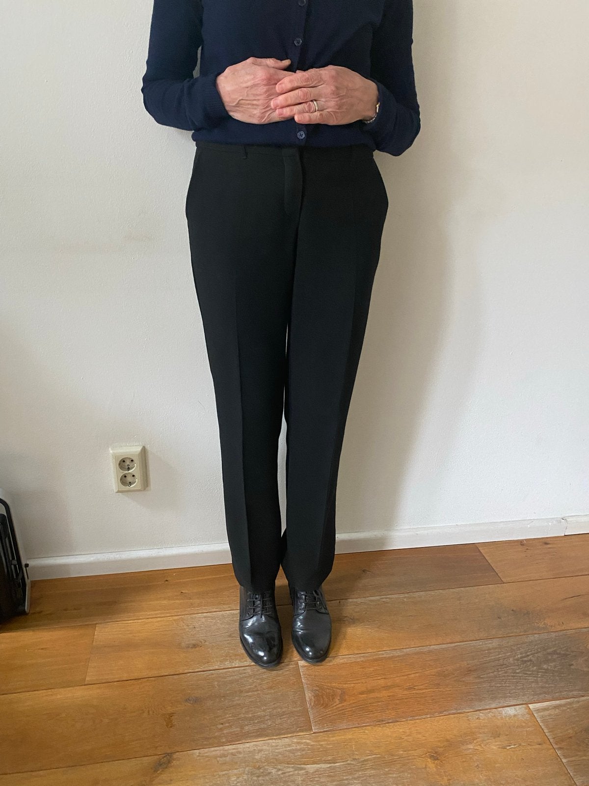 Caroline Biss zwarte pantalon maat 36, Kleding | Dames, Broeken en Pantalons, Ophalen, Zwart, Zo goed als nieuw, Maat 36 (S)