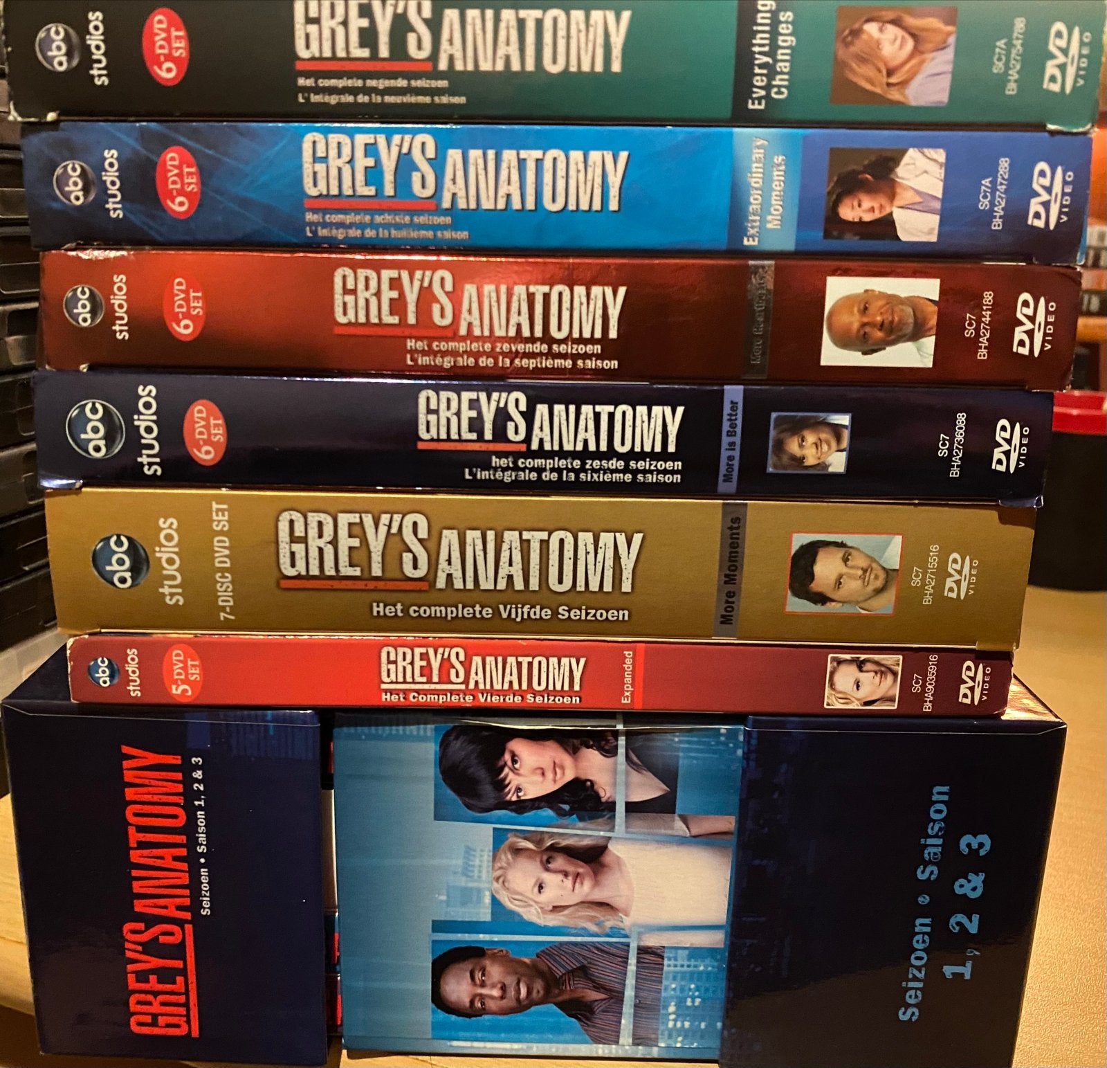 Grey's Anatomy DVD Boxsets - Seizoen 1 t/m 9, Cd's en Dvd's, Dvd's | Tv en Series, Engels, Nederlands, Drama, Seizoen 3