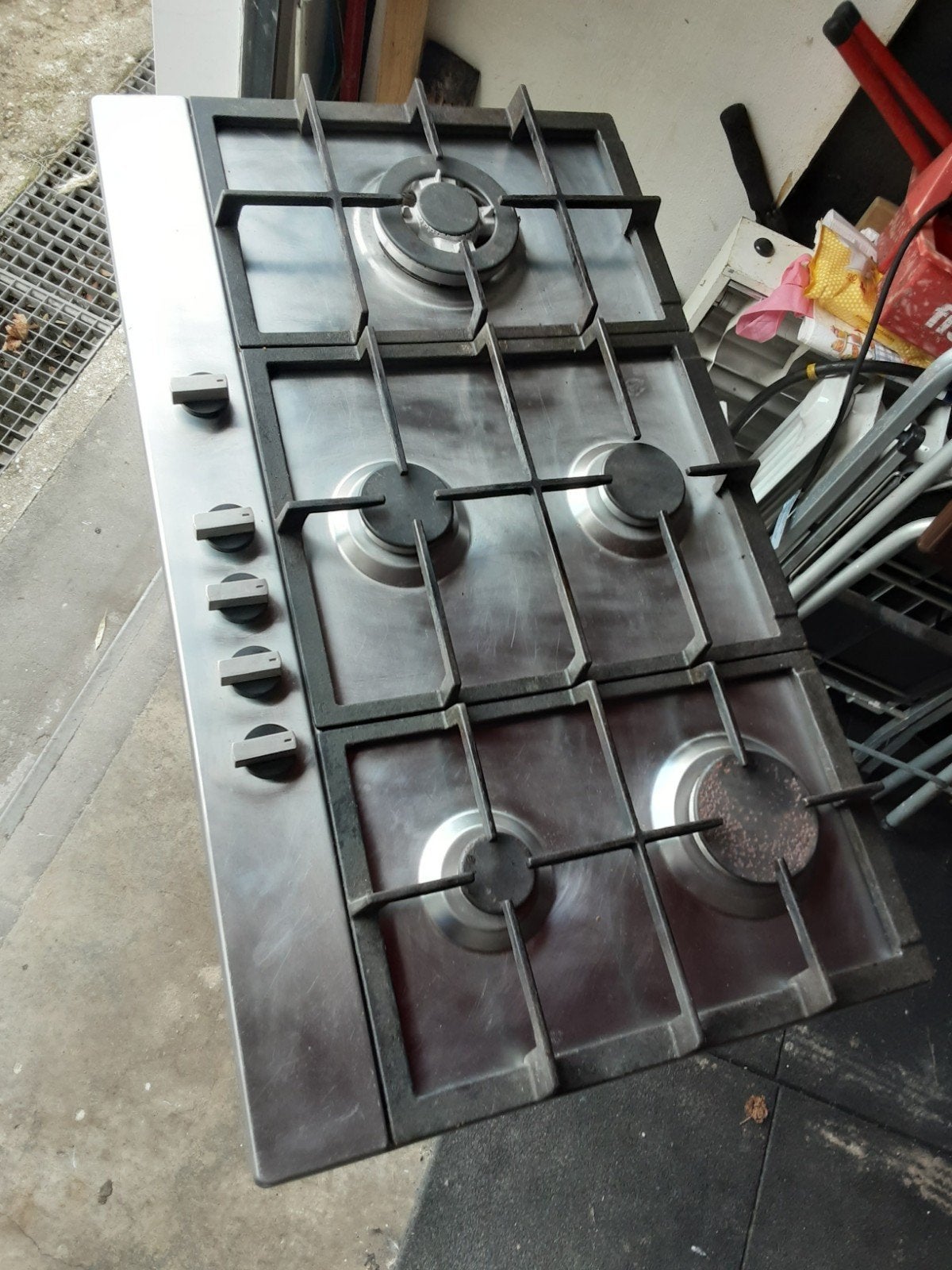 5 pits gaskookplaat, 90cm, Witgoed en Apparatuur, Ophalen, Gebruikt, Energieklasse A of zuiniger, Inbouw