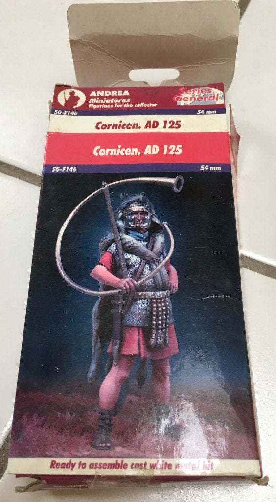 1/32 Andrea Miniatures Roman Cornicen - 54mm, Verzenden, Nieuw, 1:35 tot 1:50, Figuur of Figuren