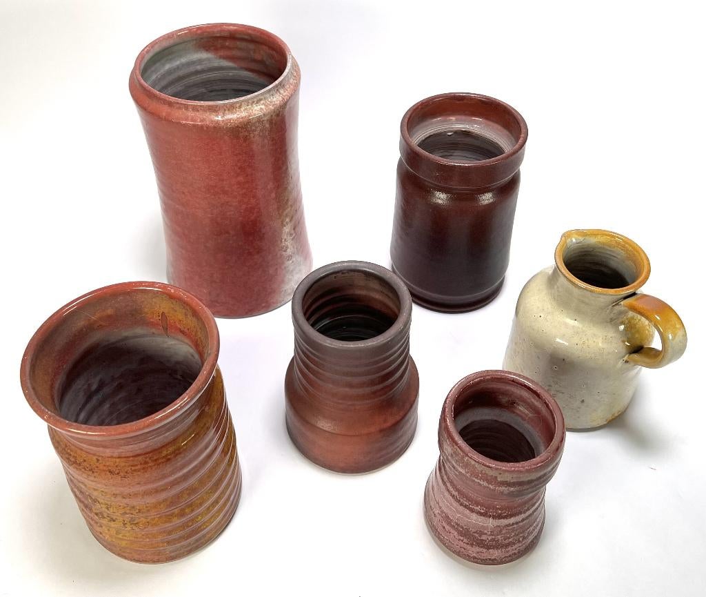 643. Vazen en schenkkan - De Olde Kruyk, midden 20e eeuw, Antiek en Kunst, Ophalen of Verzenden