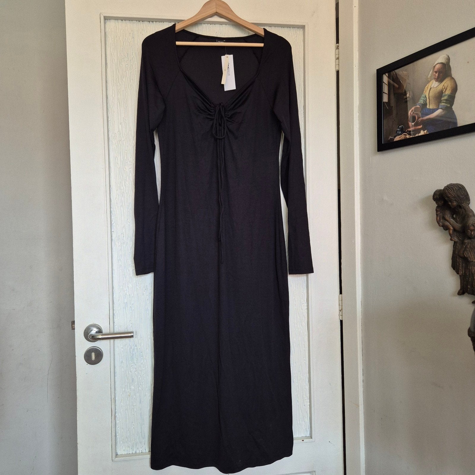Nieuw! Gina Tricot Helin Tall Maxi Jurk (XL) - Zwart, Gina Tricot, Zwart, Maat 46/48 (XL) of groter, Nieuw