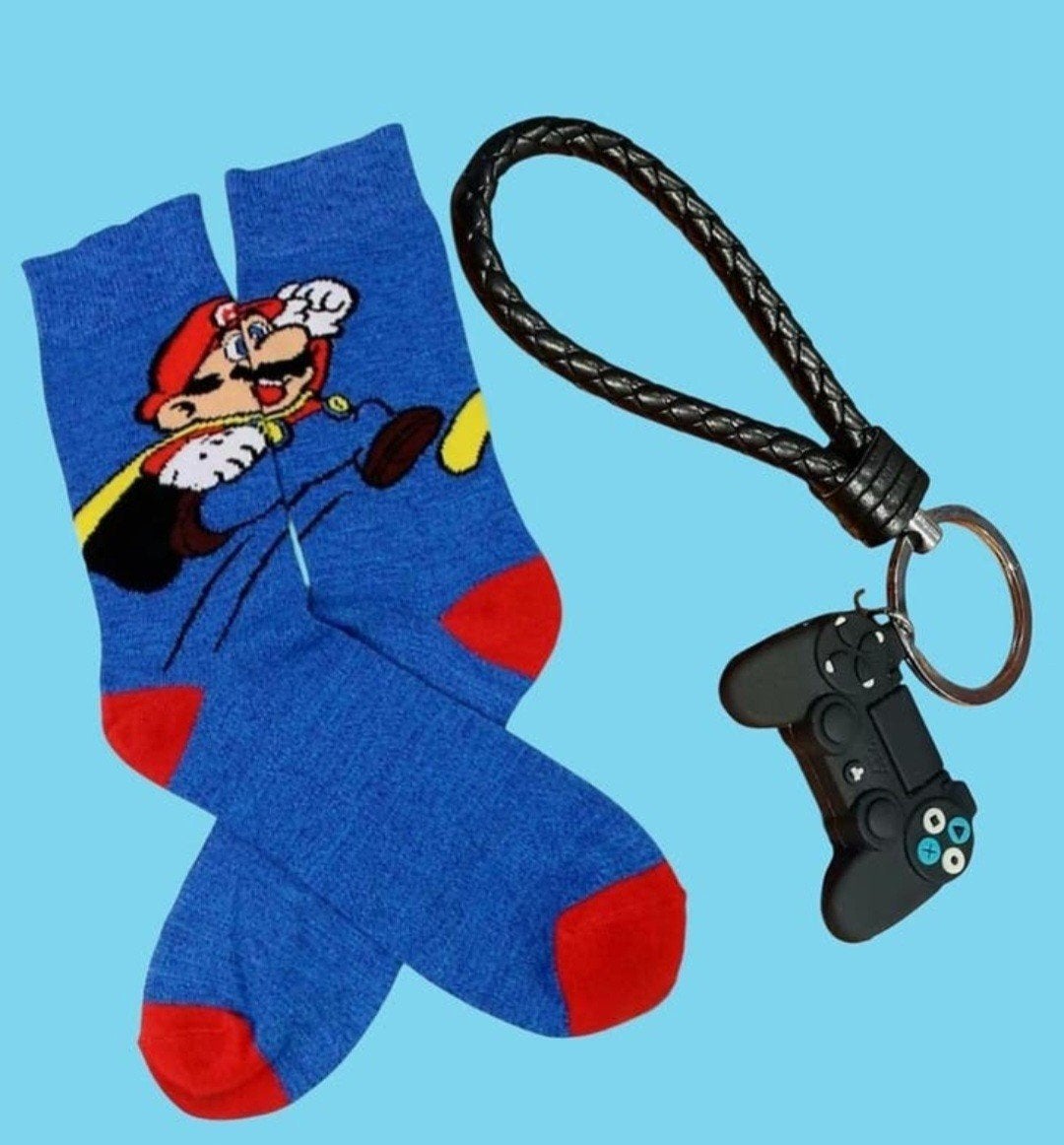 SUPER MARIO SOKKEN + SLEUTELHANGER GAME CONSOLE, Ophalen of Verzenden, Nieuw