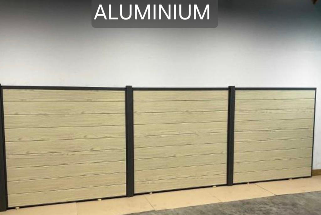Hout look Eik ALUMINIUM  schuttingen 181x181cm Nieuw, Tuin en Terras, Schuttingen, Nieuw, Aluminium, Minder dan 3 meter, Ophalen