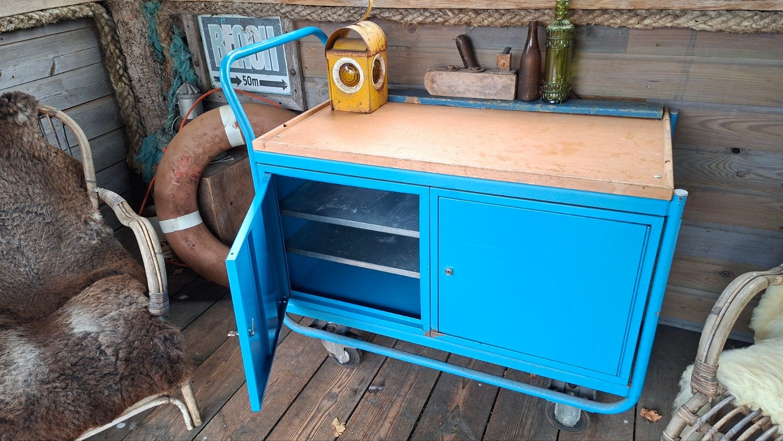 Vintage gereedschapkar - Koffiecorner, Ophalen