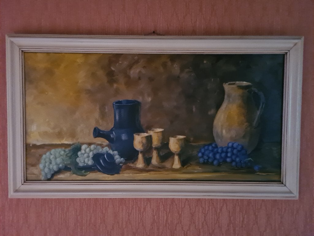 Schilderij Stilleven, Ophalen, Doek, Origineel werk, Stilleven