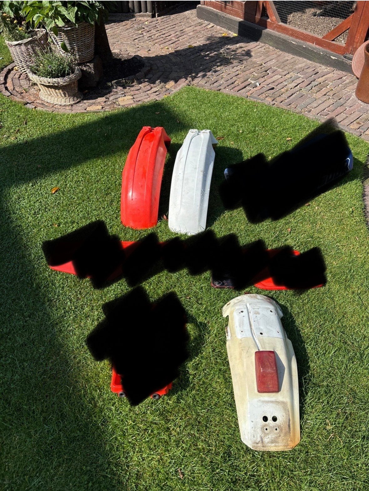 Honda XR600r - spatborden en uitltaatbocht, Ophalen of Verzenden, Gebruikt