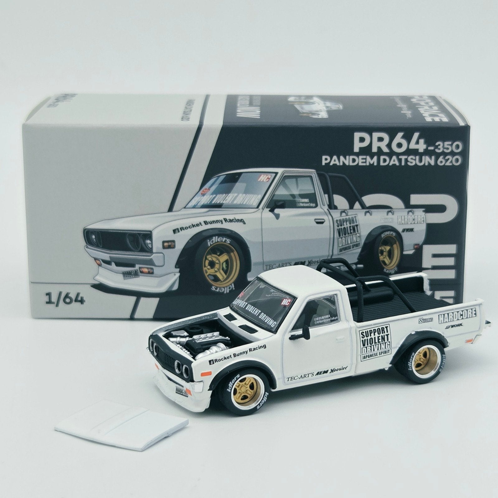 Pop Race – Pandem Datsun 620, white, Hobby en Vrije tijd, Mymodelcar@outlook.com, Auto, Ophalen of Verzenden, Pop Race