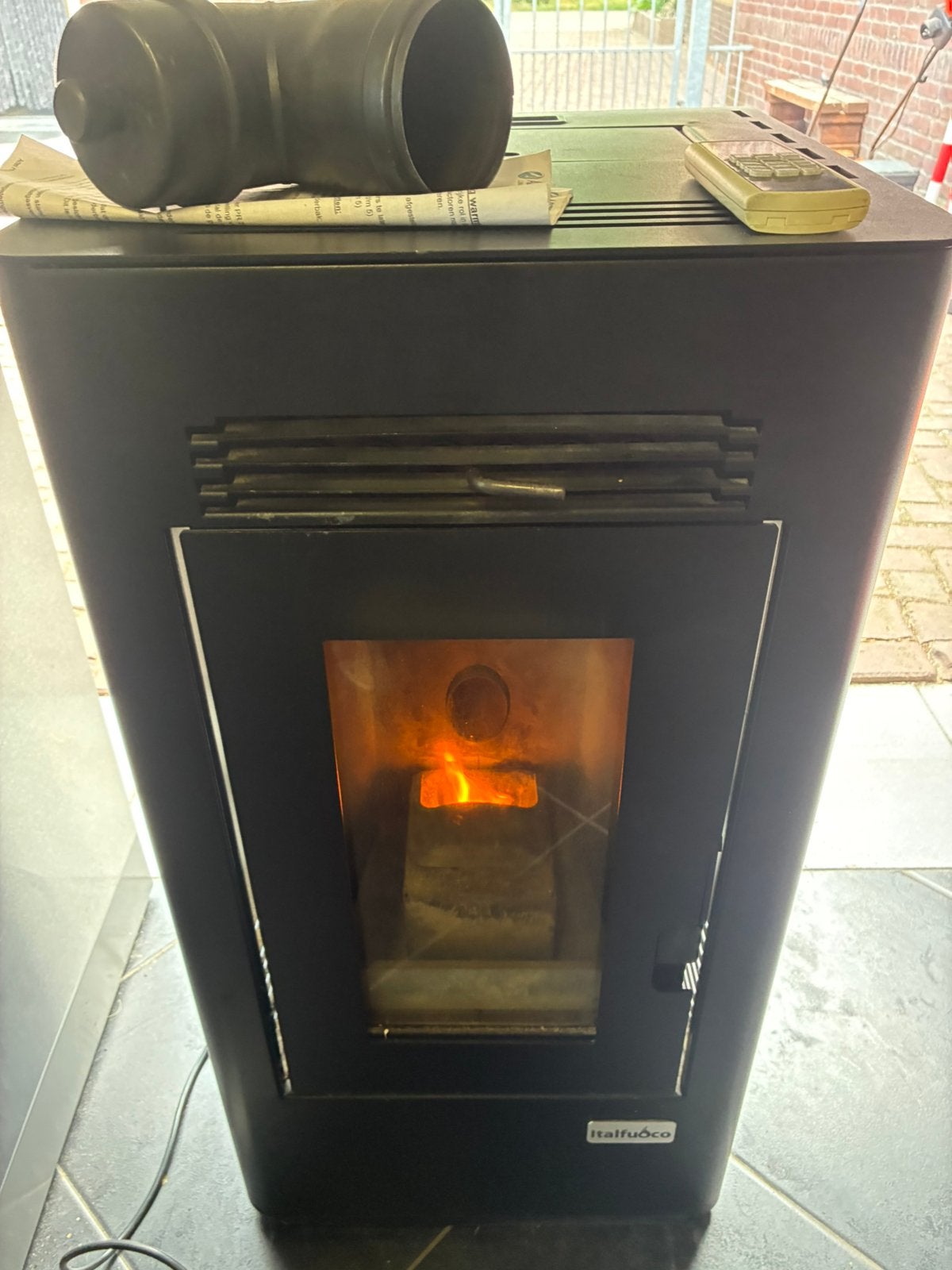Pellet kachel, Huis en Inrichting, Kachels, Ophalen, Gebruikt, Overige brandstoffen, Pelletkachel