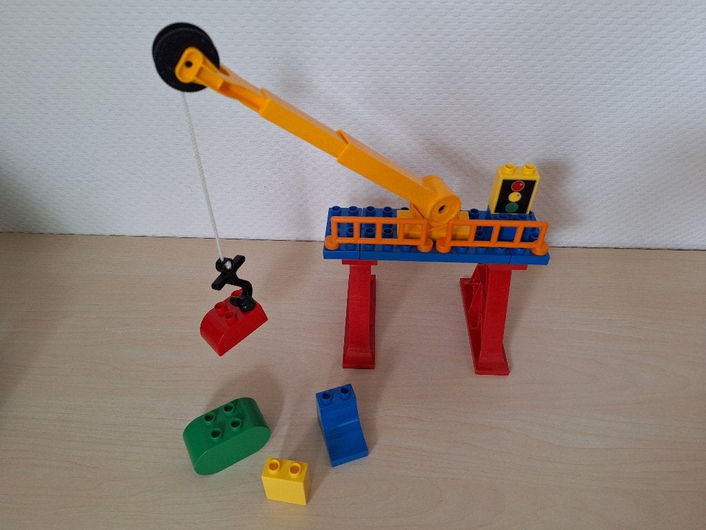 * Duplo: Hijskraan met blokken *, Ophalen of Verzenden, Gebruikt, Duplo