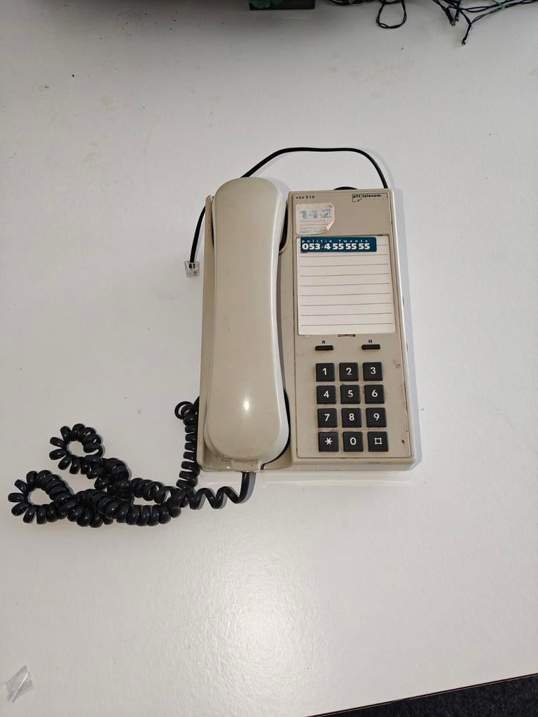Vintage PTT Telecom Vox 510 Telefoon - Grijs, Ophalen, Gebruikt