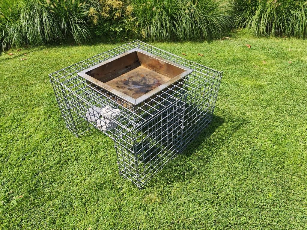 Vuurkorf (80x80x50cm) met stenen, Tuin en Terras, Vuurkorven, Ophalen