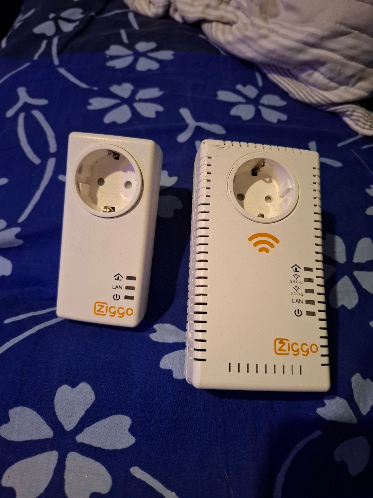 Ziggo Powerline PG-9073LG-ZG Wifi Adapters (set van 2), Computers en Software, Powerlines, Ophalen, Gebruikt, Ziggo
