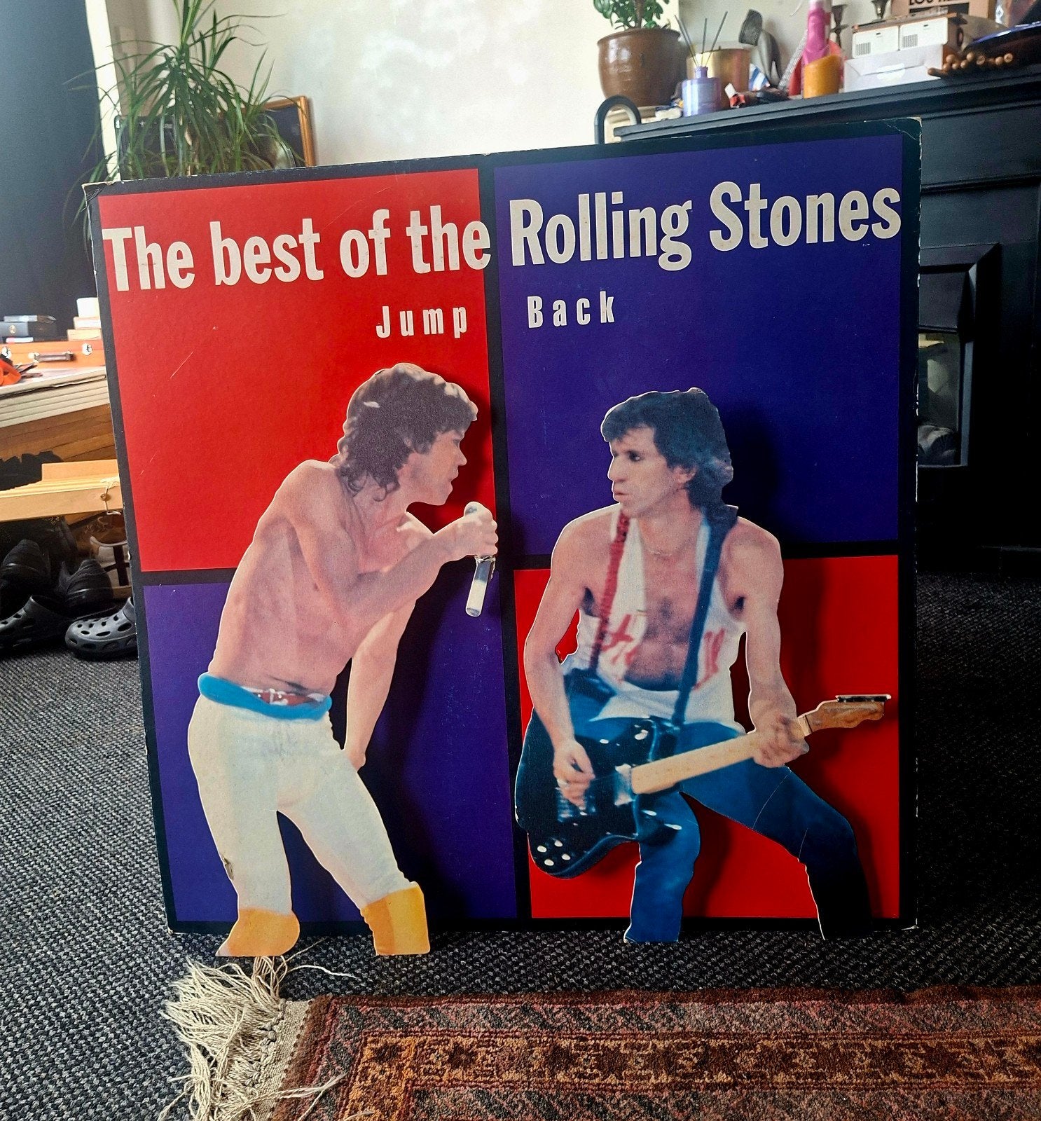 Zeer zeldzaam Rolling Stones 'Jump Back' display, Ophalen of Verzenden, Gebruikt, Overige typen