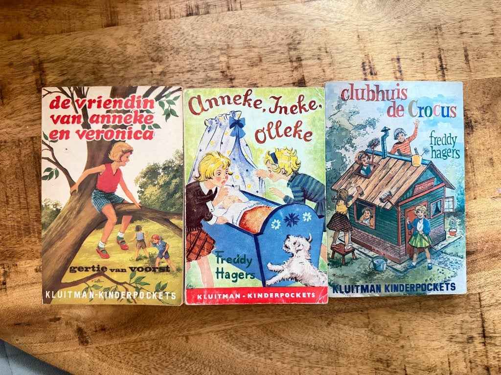 3 vintage meisjes-kinderboeken - Kluitman/Freddy Hagers, Gelezen, Kluitman, Ophalen of Verzenden, Fictie