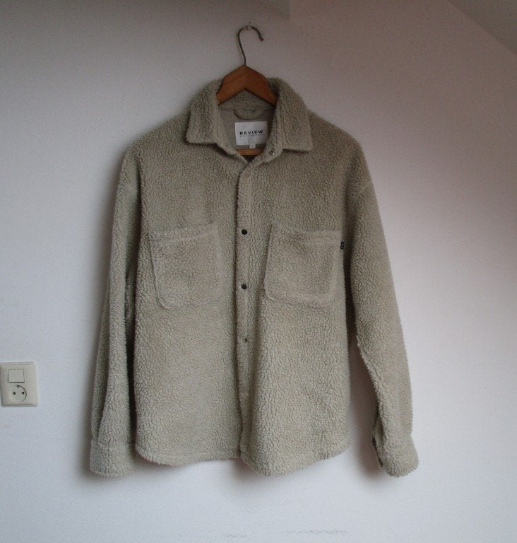 Nr.103: Leuke Tussenjas vest van Review maat M Beige, Maat 48/50 (M), Beige, Ophalen of Verzenden, Review