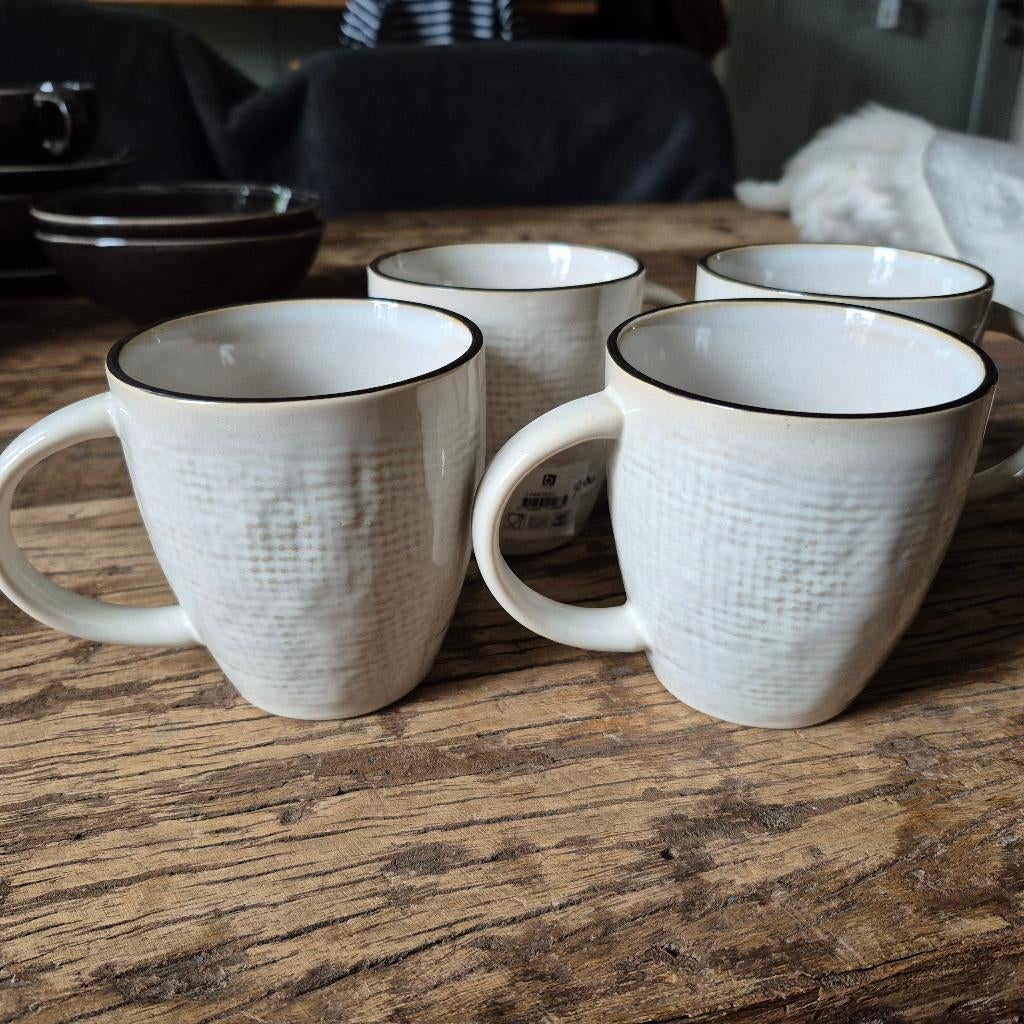 Broste Copenhagen 4 x Hessian beker, Nieuw, Ophalen of Verzenden, Overige stijlen, Kop(pen) en/of Schotel(s)