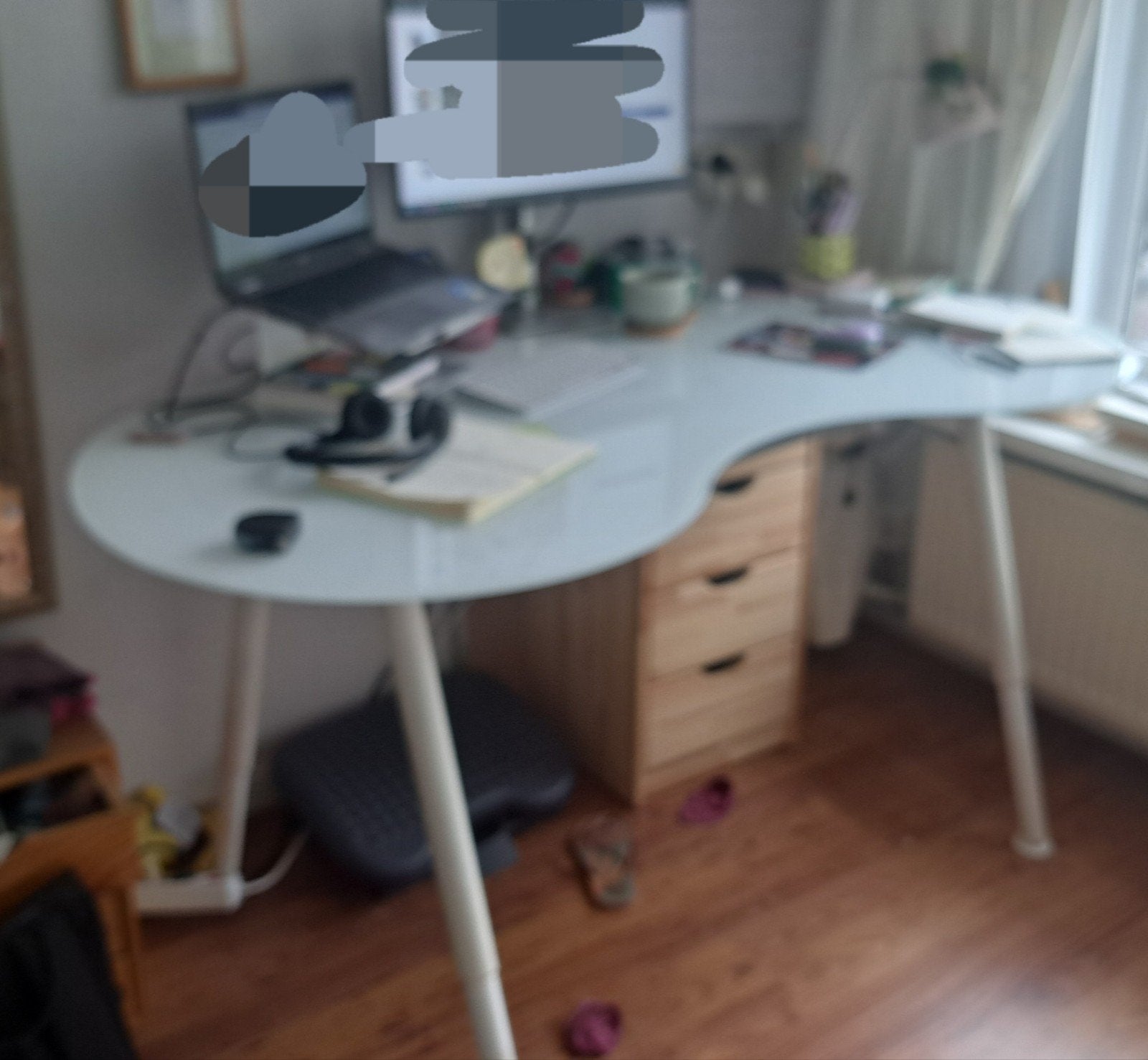 IKEA Galant Bureau met verstelbare poten, Ophalen
