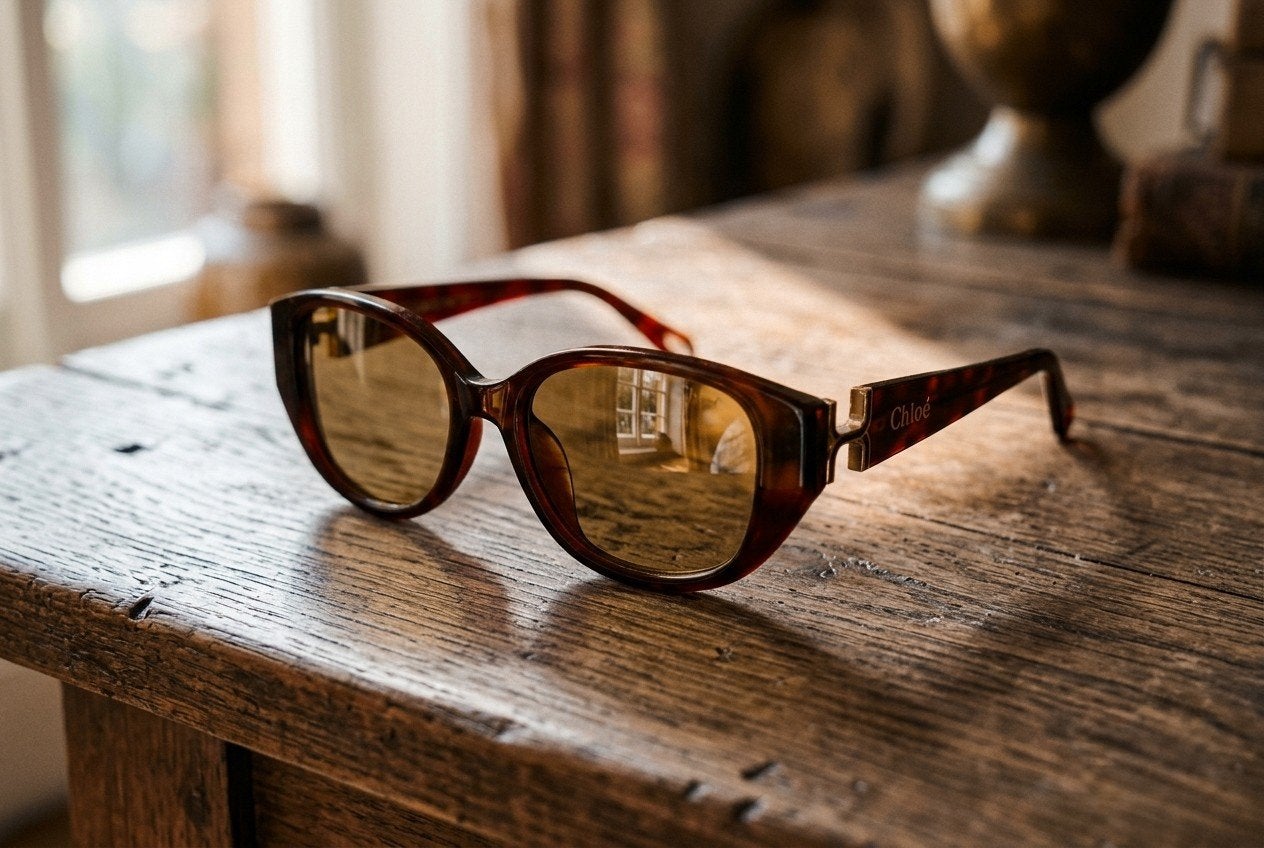 Chloé Zonnebril - Bruin Havana met Gouden Details, Overige merken, Zonnebril, Bruin, Verzenden