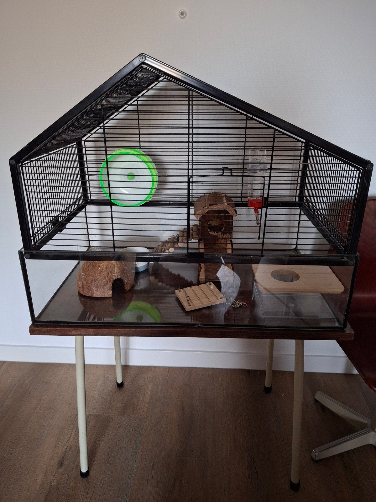 Hamsterkooi met toebehoren, Dieren en Toebehoren, Knaagdieren en Konijnen | Hokken en Kooien, Kooi, Minder dan 75 cm, Zo goed als nieuw