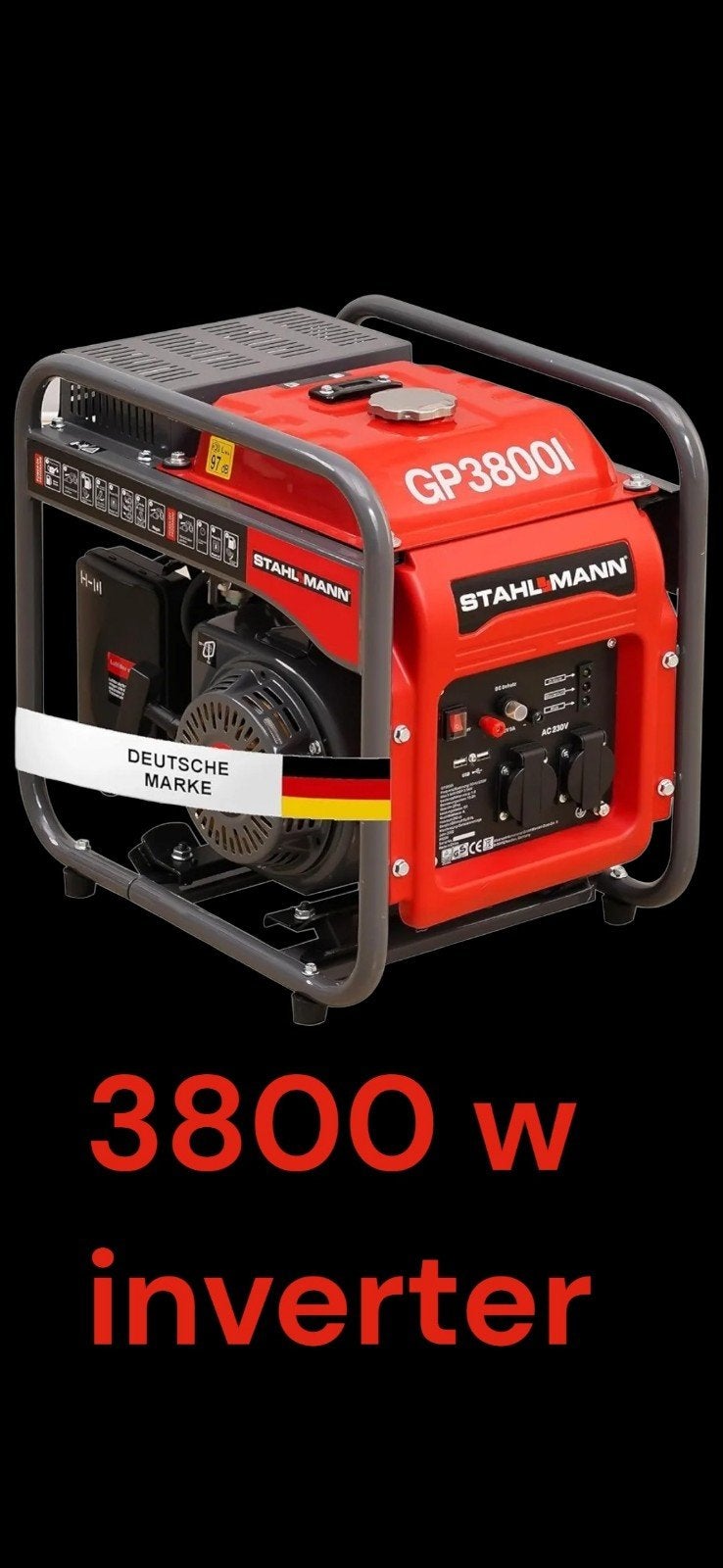 Stahlmann GP3800I 3800W Inverter Generator, Ophalen of Verzenden, Nieuw, Minder dan 5 kVA, Benzine
