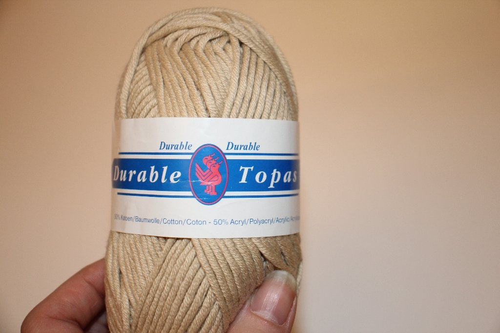 Durable topas 50%/50% katoen acryl - beige 6104 #3625, Hobby en Vrije tijd, Breien en Haken, Ophalen of Verzenden, Nieuw, Breien