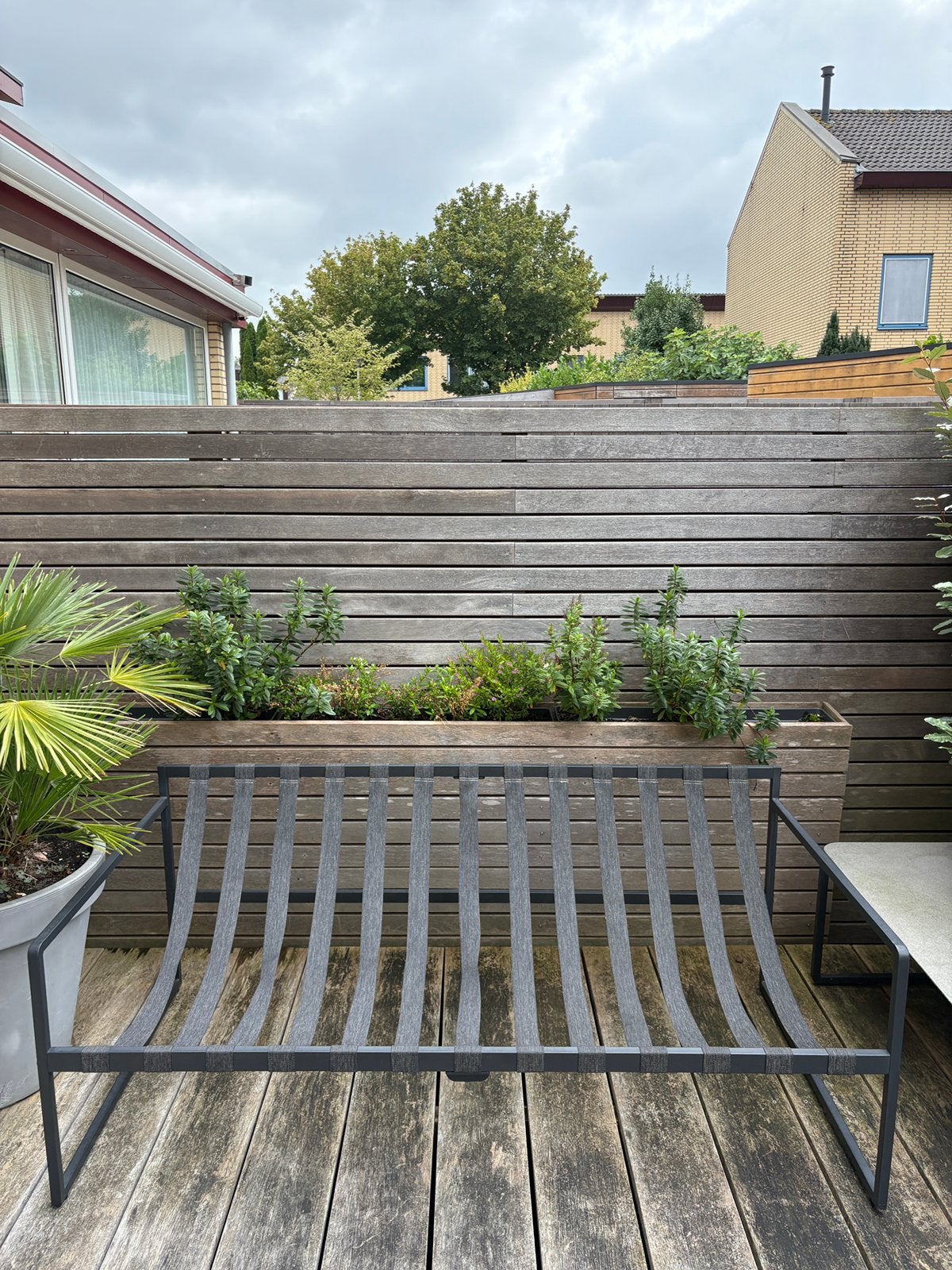 Mooie tuinset – bank + 2 stoelen, Ophalen, 4 zitplaatsen, Gebruikt, Aluminium