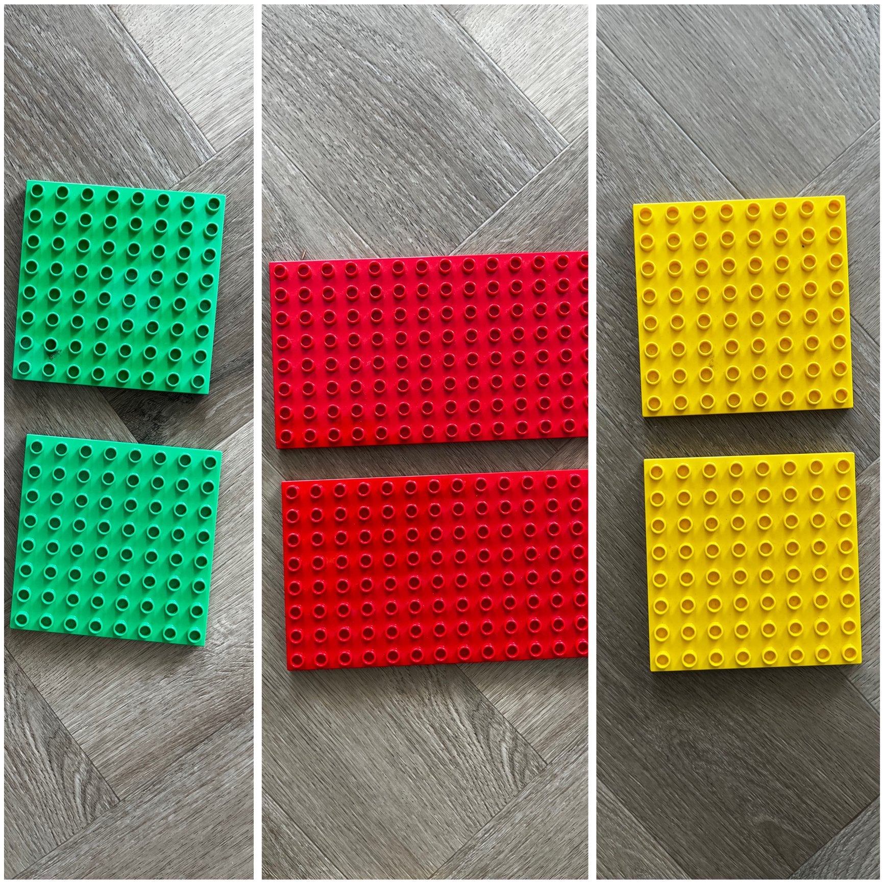 Set van 6 LEGO Duplo Bouwplaten  (Geel, Groen & Rood), Ophalen of Verzenden, Zo goed als nieuw, Duplo