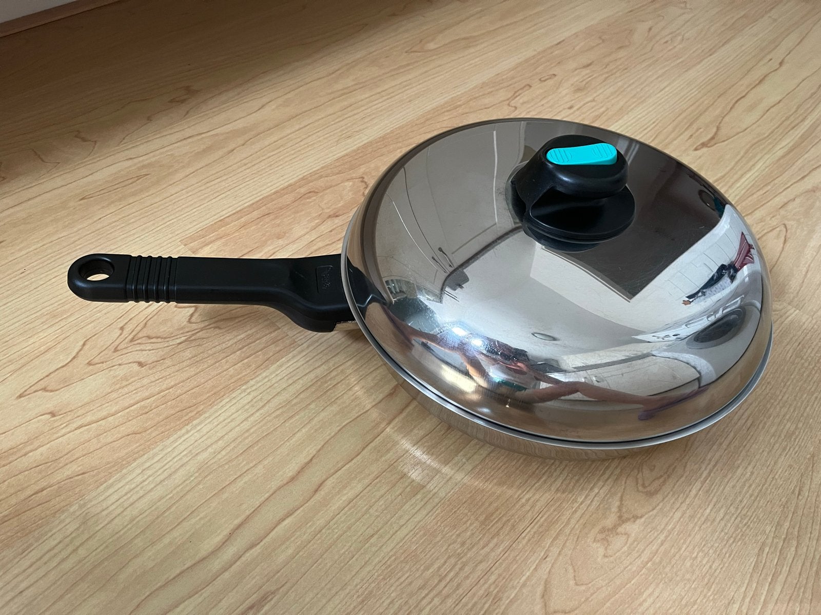 Fissler Koekenpan RVS met deksel, Ophalen of Verzenden, Gebruikt, Rvs, Koekenpan of Braadpan