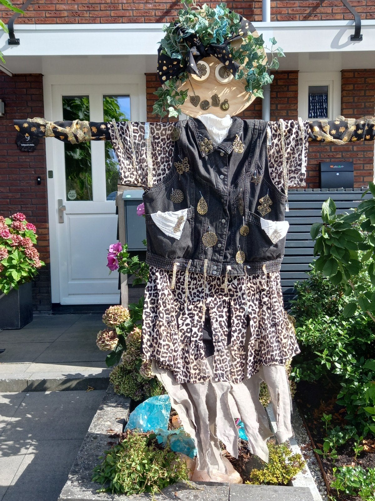 Unieke handgemaakte vogelverschrikker, Ophalen, Textiel, Meerkleurig, Zo goed als nieuw