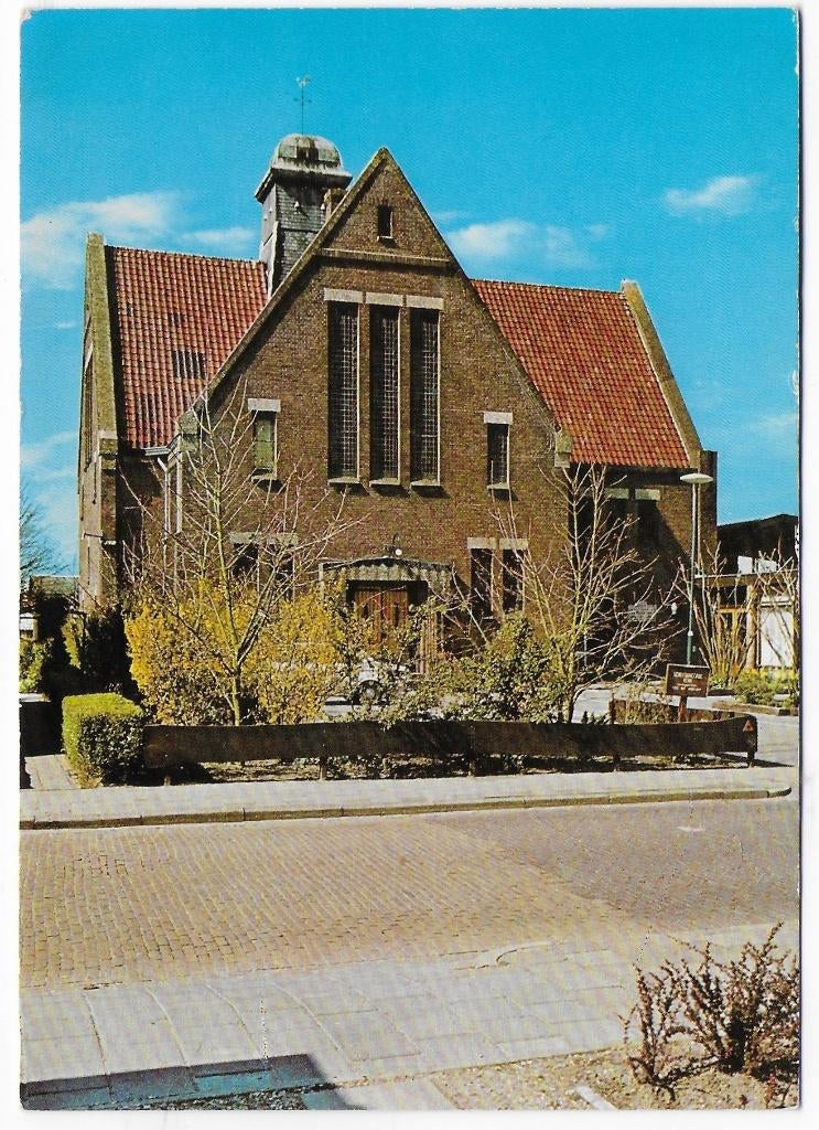 Wolvega Geref Kerk ongelopen Ansichtkaart ( B2636 ), Ophalen of Verzenden, 1980 tot heden, Gelopen, Groningen