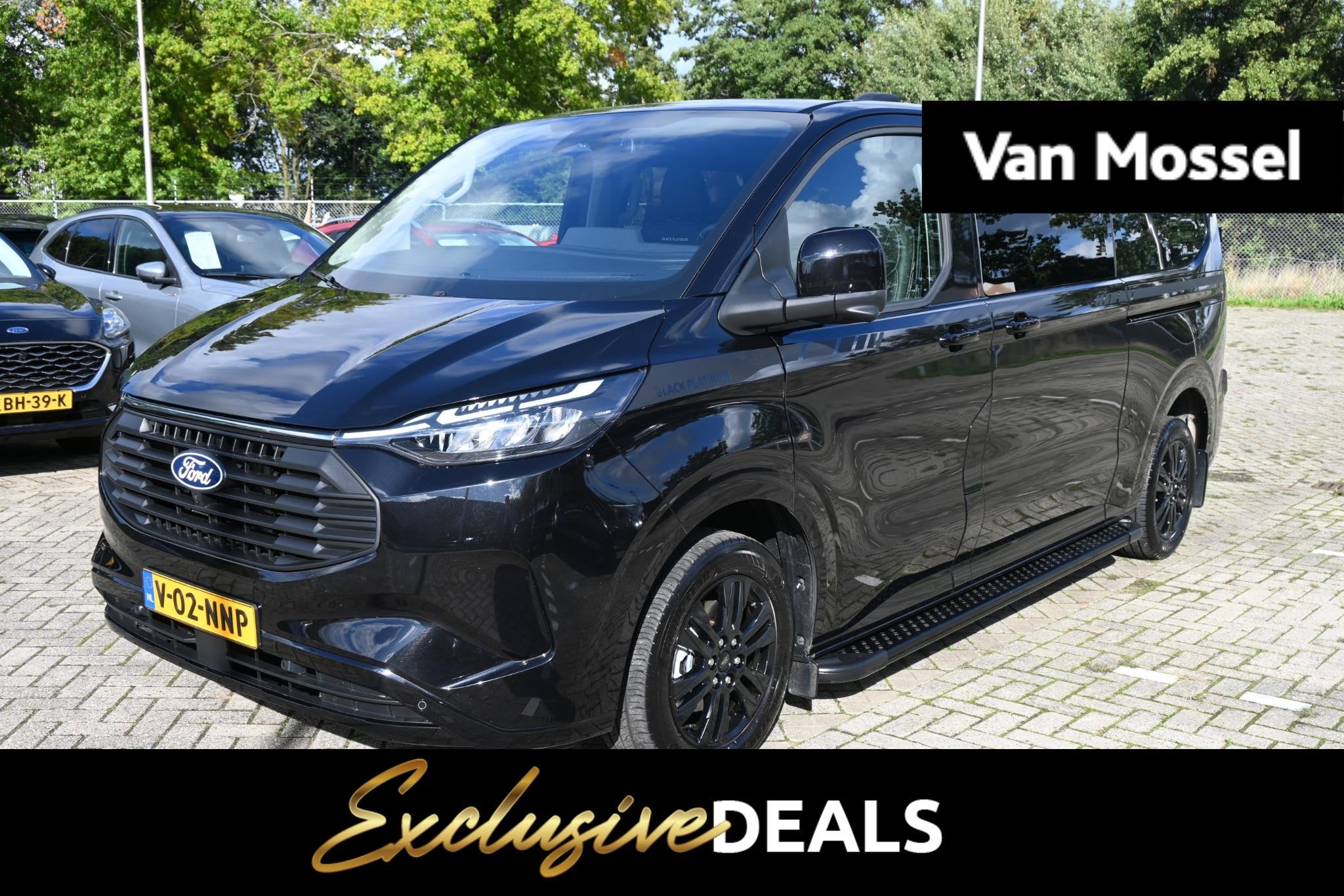 Ford Transit Custom Black Platinum 320 2.5 PHEV L2H1 | Dubbe, Auto's, Gebruikt, Euro 6, 4 cilinders, Met garantie (alle)