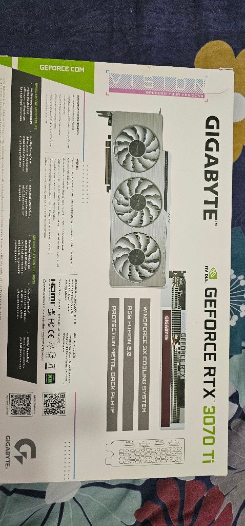 RTX 3070 TI Gigabyte Vision OC, Computers en Software, Videokaarten, Ophalen, Zo goed als nieuw, GDDR6, PCI-Express 4
