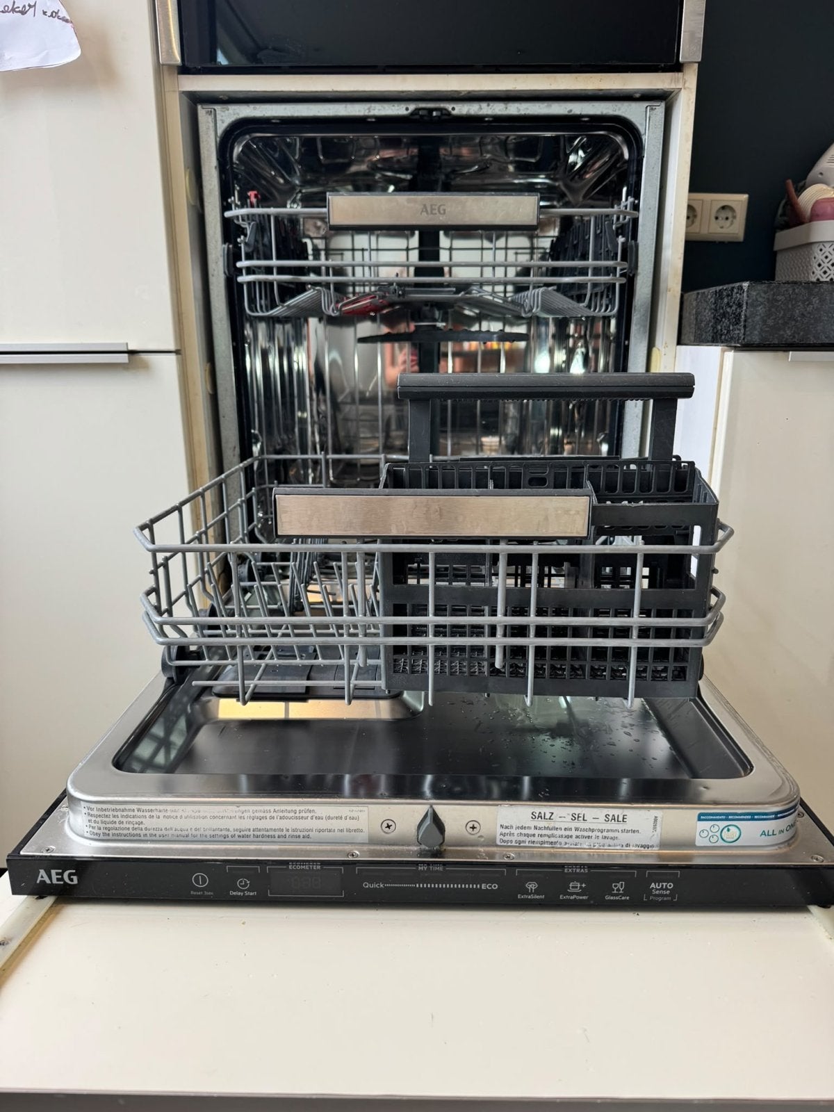 AEG FSE63307P Inbouw Vaatwasser, speciale maat, Witgoed en Apparatuur, Vaatwasmachines, Ophalen, Minder dan 85 cm, Eco programma