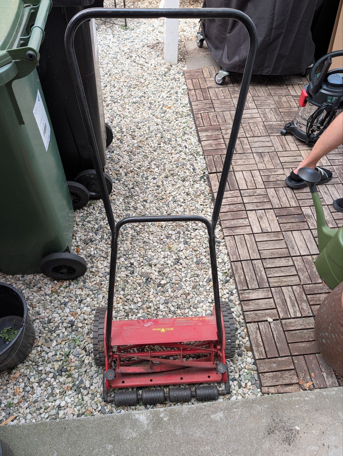 WOLF-Garten handgrasmaaier, rood, gebruikt, Ophalen, Gebruikt, Handgrasmaaier, WOLF-Garten