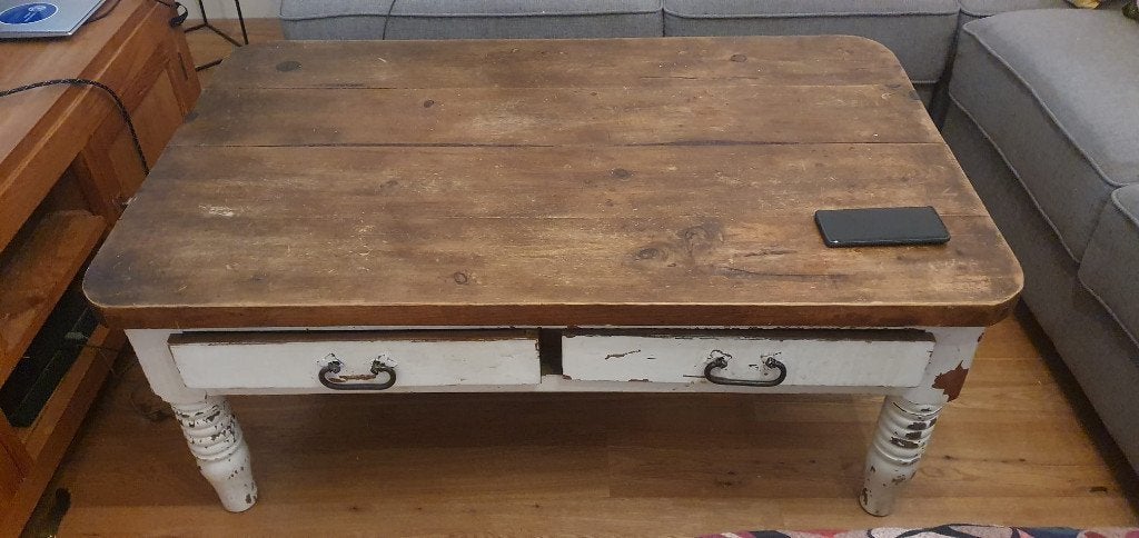 Salontafel, Ophalen, Gebruikt, 100 tot 150 cm, Eikenhout