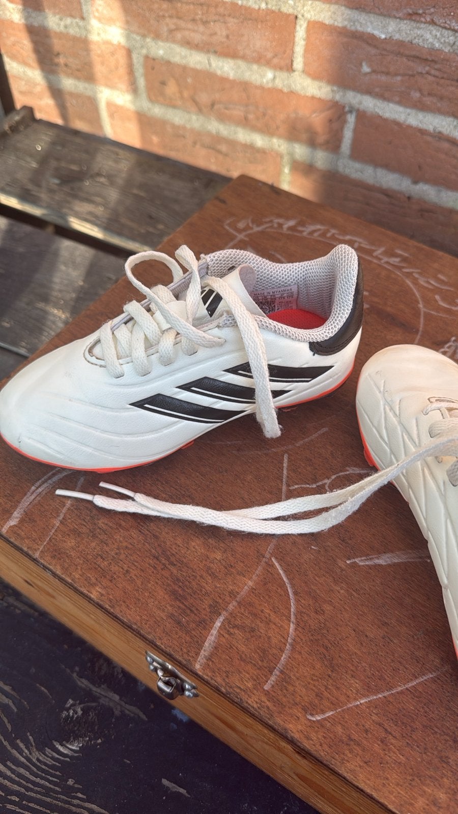 adidas Copa Pure 3 Club FG/MG Voetbalschoenen Kids Wit, Ophalen, Gebruikt, Maat XS of kleiner, Schoenen